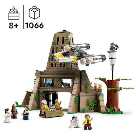 LEGO® Star Wars 75365 La Base Rebelle de Yavin 4, Jouet avec 10 Minifigurines dont Luke Skywalker, la Princesse Leia BLANC 2 - vertbaudet enfant 