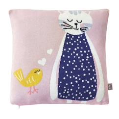 -Sevira Kids - Taie de coussin en tricot de coton - CHATON