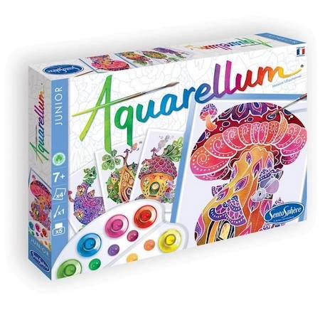 Coffret Aquarellum Junior - SENTOSPHERE - Maisons Lilliputiennes - Tableaux d'aquarelle pour enfants BLANC 2 - vertbaudet enfant 