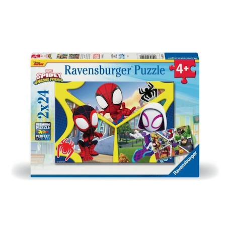 Puzzle 2x24 pièces Spidey & compagnie - Dès 4 ans Ravensburger BLANC 1 - vertbaudet enfant 