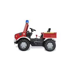 Jouet-Premier âge-Véhicule à pédales Unimog Pompiers - Rolly Toys - Pneus murmure - RollyFlashlight inclus