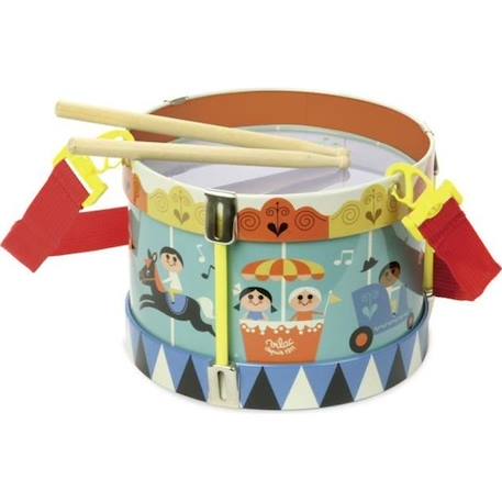 Jouet musical - VILAC - Tambour en métal Ingela P. Arrhenius - Mixte - 3 ans - 30x30x30cm BLEU 1 - vertbaudet enfant 