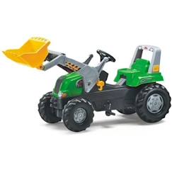 Jouet-Jeux de plein air-Rolly Toys - Tracteur à pédales RollyJunior RT vert / noir + pelle avant