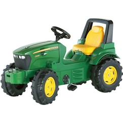 -Tracteur à pédales enfant JOHN DEERE 7930 Rolly FarmTrac Premium - Jaune et vert