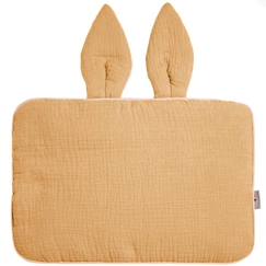 Chambre et rangement-Sevira Kids - Oreiller plat lapin en gaze de coton Jeanne - Camel TU