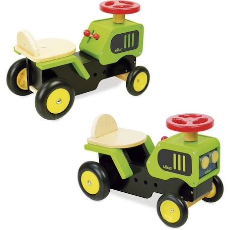 Porteur Tracteur pour enfant en bois - VILAC - 4 roues - Vert - 18 mois VERT 3 - vertbaudet enfant 