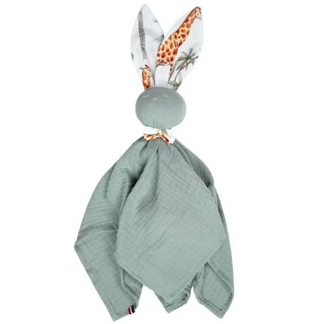 Doudou plat Lapin personnalisable Safari - SEVIRA KIDS - Multicolore - 50 cm x 50 cm BLANC 1 - vertbaudet enfant 