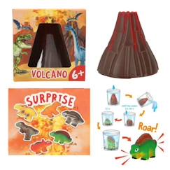 Jouet-Jeux d'imagination-Figurines, mini mondes, héros et animaux-Jouet - TOP MODEL - Dino World - Figurine volcan avec dino - Mixte - 0011733 - A partir de 6 ans