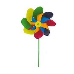 Jouet-Moulin à vent multicolores - VILAC - Jouet pour enfant - Tige en bois et spirale en plastique