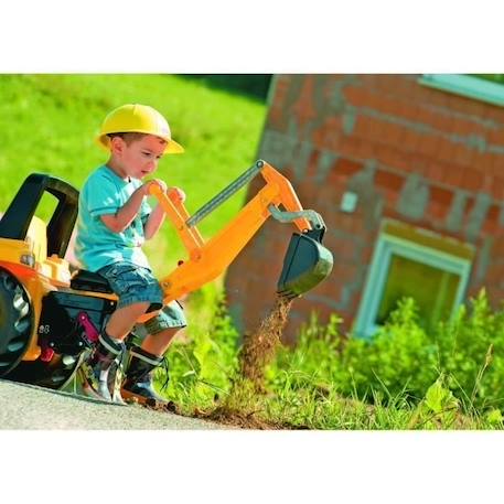 Rolly Toys - Tracteur à pédales Caterpillar + pelle avant + excavatrice JAUNE 2 - vertbaudet enfant 