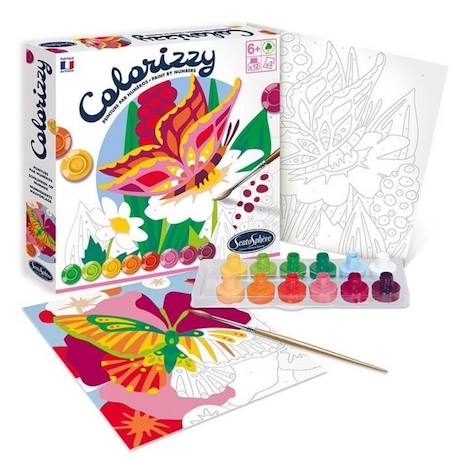 Peinture colorizzy - Sentosphère - Les papillons - Kit enfant - Eco-conçu ROSE 3 - vertbaudet enfant 