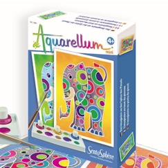 Jouet-Activités artistiques et musicales-SENTOSPHERE - Aquarellum Mini Elephants - Peinture pour enfants - Mixte - A partir de 3 ans