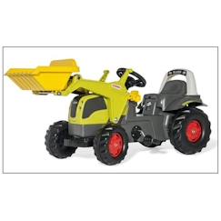 Jouet-Jeux de plein air-Véhicules enfant-Tracteur RollyKid CLAAS Elios avec godet avant - ROLLY TOYS - Jaune - Pour enfant à partir de 3 ans