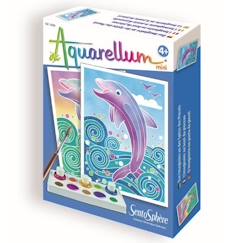 -Coffret Aquarellum Mini Dauphin SENTOSPHERE - Jouet créatif mixte pour enfants de 3 ans et plus