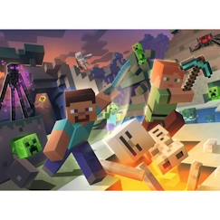 -Puzzle 100 pièces XXL - Ravensburger - Monstres de Minecraft - Enfant - 6 ans - Multicolore