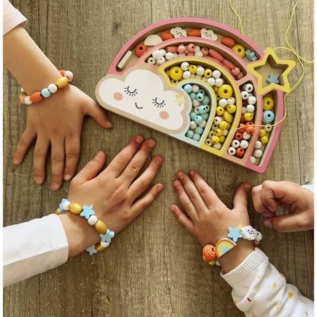 Coffret Arc en Ciel Perles Bois SYCOMORE - Créez de Magnifiques Bijoux - Enfant - 7 ans - Fille - Multicolore ROSE 4 - vertbaudet enfant 
