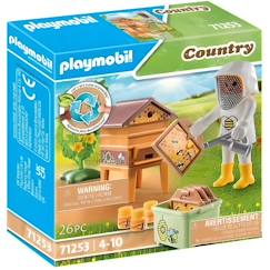 Jouet-Playmobil - PLAYMOBIL - 71253 Country Apicultrice avec ruche - Enfant - Rouge - 26 pièces