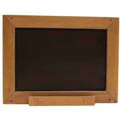 -Tableau Noir carré en bois non traité Axi pour enfant avec craies et brosses incluses