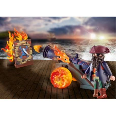 PLAYMOBIL - 71189 - Pirate et canon de feu - Mixte - Intérieur - Enfant BLEU 3 - vertbaudet enfant 