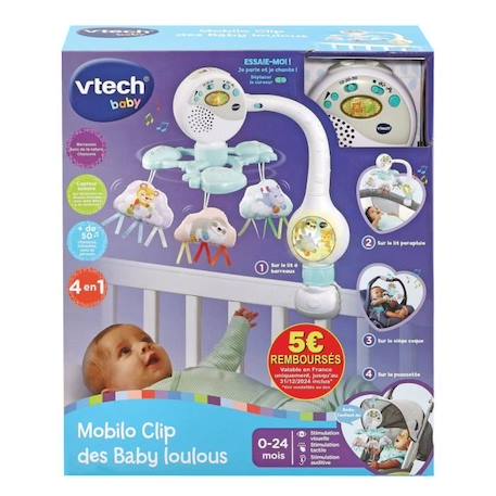 VTECH BABY - Mobilo Clip des Baby Loulous BLANC 4 - vertbaudet enfant 