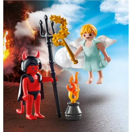 Playmobil - 71170 - Ange et démon special plus - Enfant - Multicolore - 2 personnages et accessoires BLANC 3 - vertbaudet enfant 