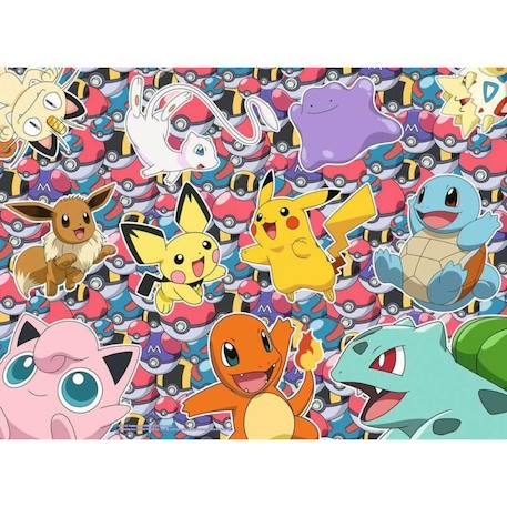 Puzzle 100 pièces XXL : Pokémon : Prêt pour la bataille ! Coloris Unique BLANC 1 - vertbaudet enfant 