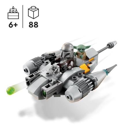 LEGO® Star Wars 75363 Microfighter Chasseur N-1 du Mandalorien, Jouet Le Livre de Boba Fett avec Figurine Bébé Yoda BLANC 2 - vertbaudet enfant 