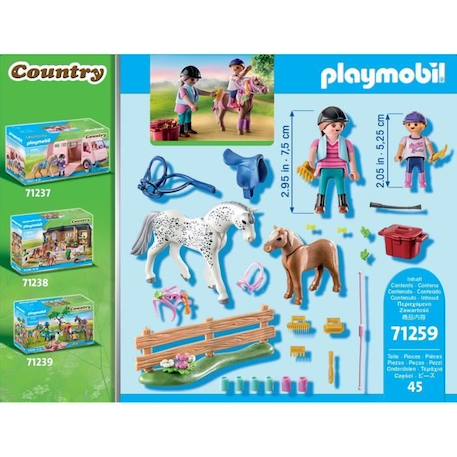 PLAYMOBIL - 71259 - Country - Starter Pack - Cavaliers et chevaux BLEU 6 - vertbaudet enfant 