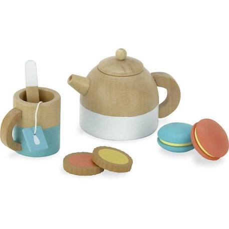 Service à thé en bois - VILAC - pour enfant - 14 pièces BEIGE 3 - vertbaudet enfant 