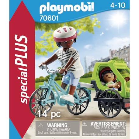 PLAYMOBIL - 70601 - Cyclistes maman et enfant - Bleu - Plastique - Mixte BLEU 3 - vertbaudet enfant 