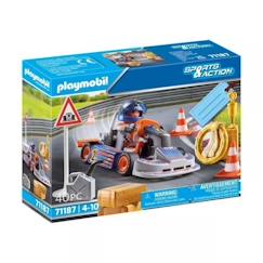 Jouet-Playmobil - 71187 - Pilote de kart - Sports and Action - Mixte - 40 pièces