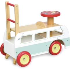 Jouet-Jeux de plein air-Porteur 2 en 1 VILAC - Minibus porteur rétro pour enfant - Bleu - Mixte - 12 mois à 3 ans - 20 kg