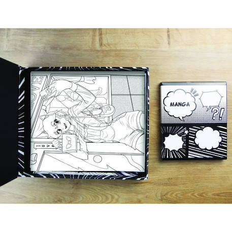 Coffret créatif manga fille - Sycomore - 10 papiers layout imprimés avec 8 marqueurs NOIR 2 - vertbaudet enfant 
