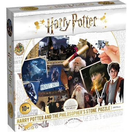 Puzzle Harry Potter et la Pierre Philosophale - Winning Moves - 500 pièces - Thème Cinéma et Publicité BLANC 1 - vertbaudet enfant 
