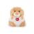 Peluche - TRUDI - Fluffy Hamster - Blanc et Marron Clair - 16X20X20cm BLANC 2 - vertbaudet enfant 