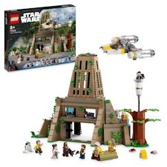 Jouet-LEGO® Star Wars 75365 La Base Rebelle de Yavin 4, Jouet avec 10 Minifigurines dont Luke Skywalker, la Princesse Leia