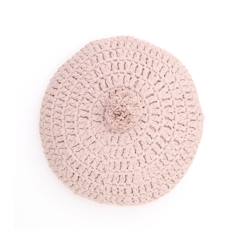Linge de maison et décoration-Coussin rond crochet LENKA ROSE NUDE - Nattiot
