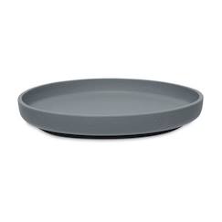 -Assiette en silicone - Storm Gris - Pour bébé et enfant - Ventouse pratique - JOLLEIN