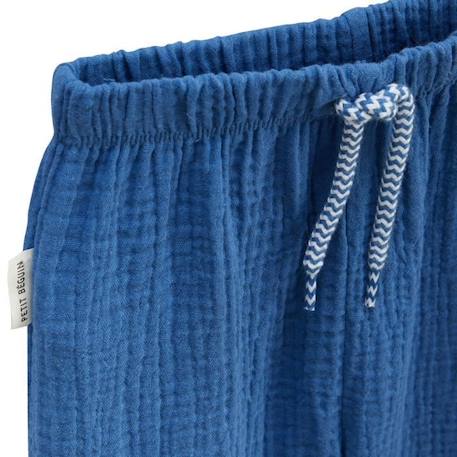 Pantalon bébé en gaze de coton Flora BLEU 3 - vertbaudet enfant 