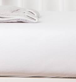 Linge de maison et décoration-Drap housse Coton Bio jersey- pour lit Bébé (Blanc - 60 x 120 cm)
