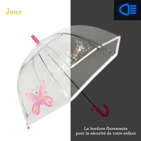Parapluie enfant transparent - Papillon ROSE 4 - vertbaudet enfant 