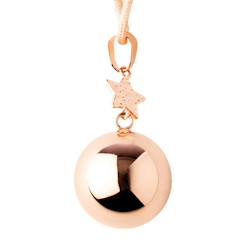 Vêtements de grossesse-Bola de grossesse - Collier - Star rose - Apaise et calme bébé - Plaqué or rose - Sans nickel et sans plomb