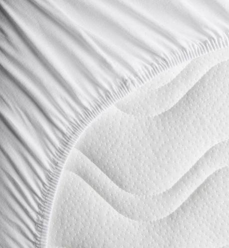 Drap housse Coton Bio jersey- pour lit Bébé (Blanc - 60 x 120 cm) BLANC 3 - vertbaudet enfant 
