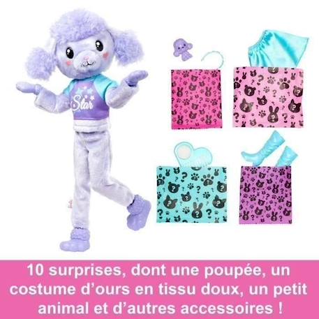 BARBIE CUTIE REVEAL série T-shirt confort - BARBIE - HKR05 - POUPEE MANNEQUIN BARBIE VIOLET 6 - vertbaudet enfant 