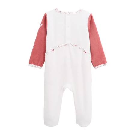 Pyjama bébé en velours Oma Biche BLANC 2 - vertbaudet enfant 