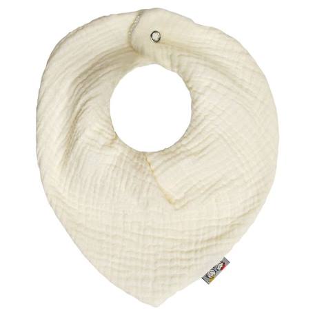 Sevira Kids - Bavoir bandana gaze de coton Jeanne - Écru - Dès la naissance Naissance BEIGE 1 - vertbaudet enfant 