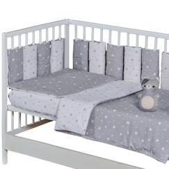 -Parure de lit bébé réversible en coton - STELLA - 90x120 cm