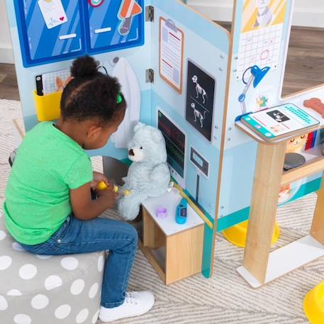 KidKraft Cabinet vétérinaire pop-up Let's Pretend™ pour enfants offre une expérience de jeu réaliste avec 18 accessoires inclus BLEU 4 - vertbaudet enfant 