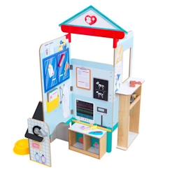 -KidKraft Cabinet vétérinaire pop-up Let's Pretend™ pour enfants offre une expérience de jeu réaliste avec 18 accessoires inclus