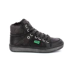 Chaussures-Chaussures fille 23-38-KICKERS Baskets hautes Lowell noir